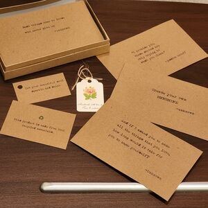 60 Inspirational quote index cards - handmade by Puony and Laou